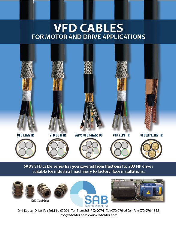 VFD Cables for Motor and Drive Applications